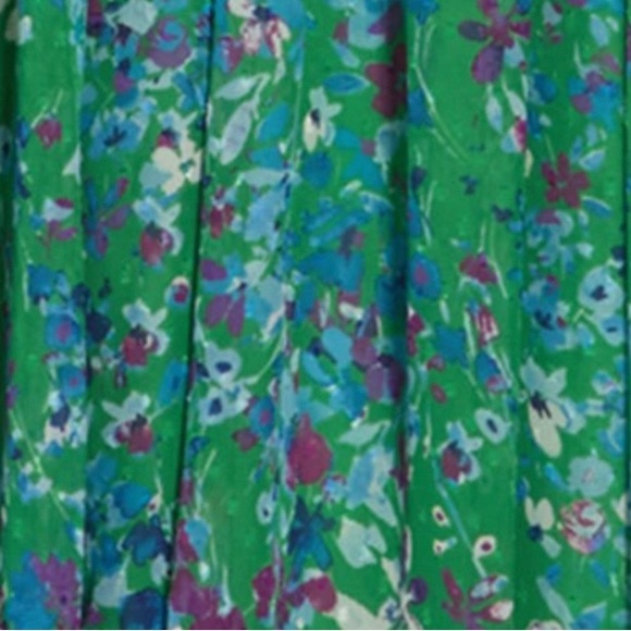 Gabby Skye Green V-Neck MIDI Floral Empire Waist Sundress Sz 10 - Picture 3 of 4